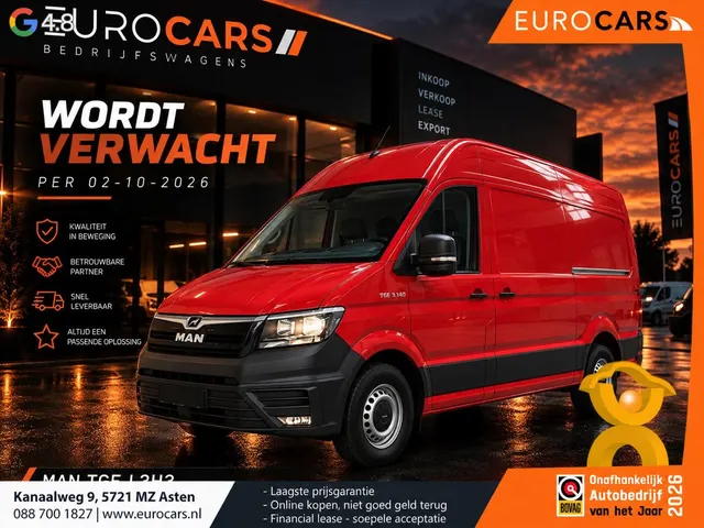 MAN Tge 2.0 140 pk Automaat L3H3 2021