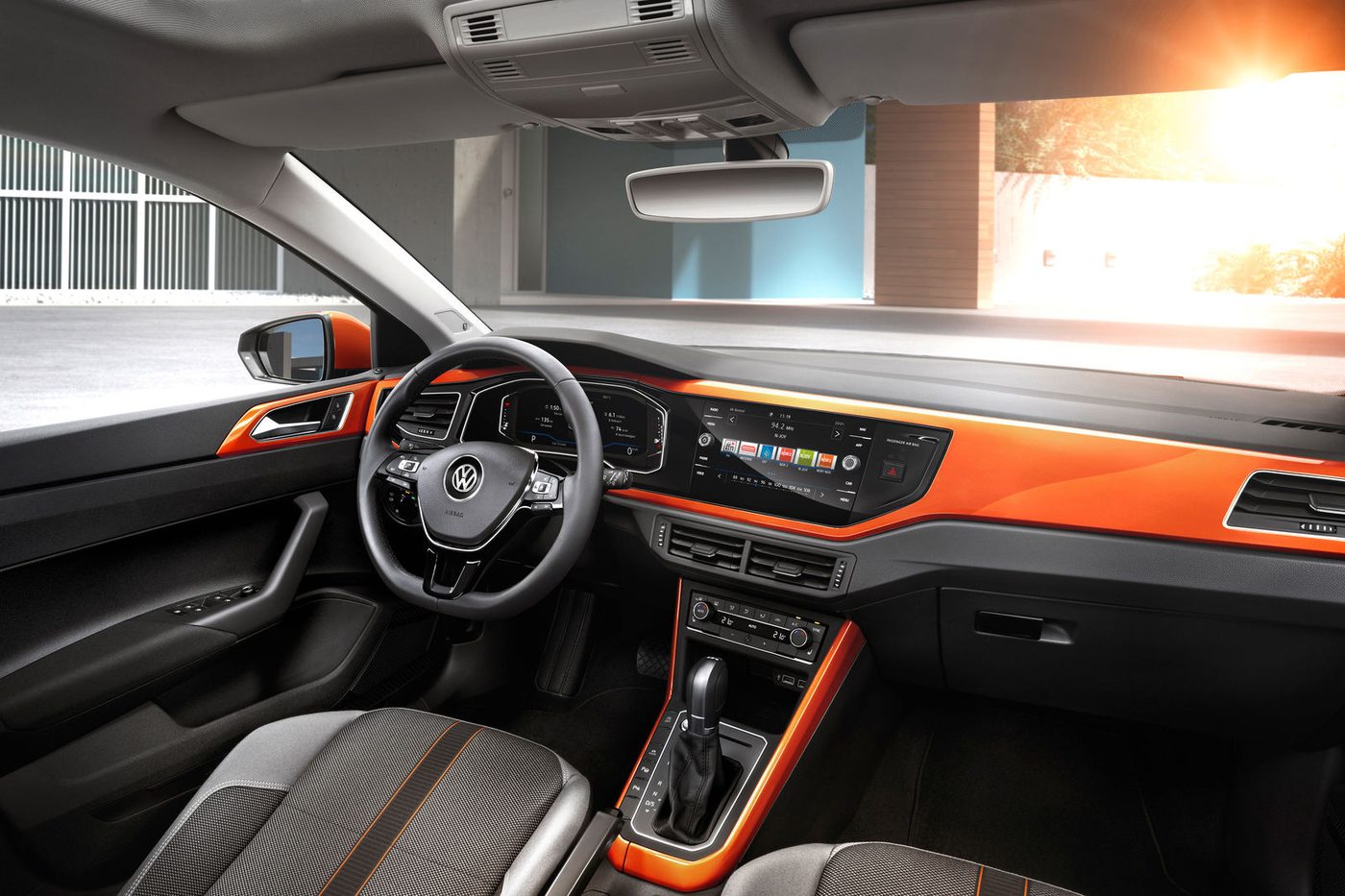 Interieur Volkswagen Polo VI met digitale cockpit
